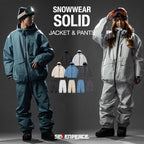 Ships in Mid-November – Unisex Snowboard Jacket and Pants Set, Solid Color Snowboarding Outfit, Ski and Snow Wear, 2-Piece Winter Sports Set for Men and Women